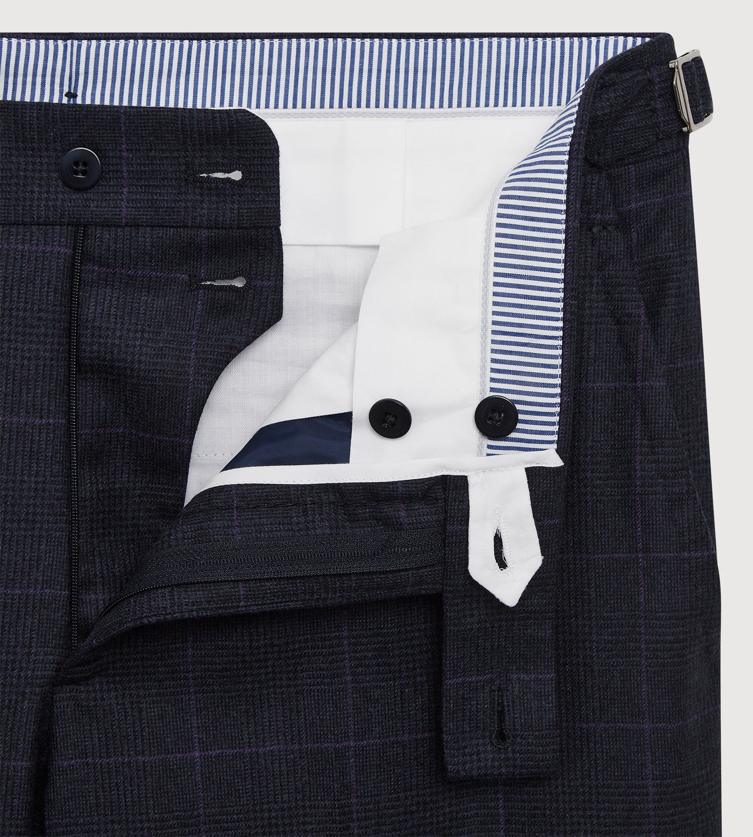 Costume 3 pièces bleu à motif Prince-de-Galles