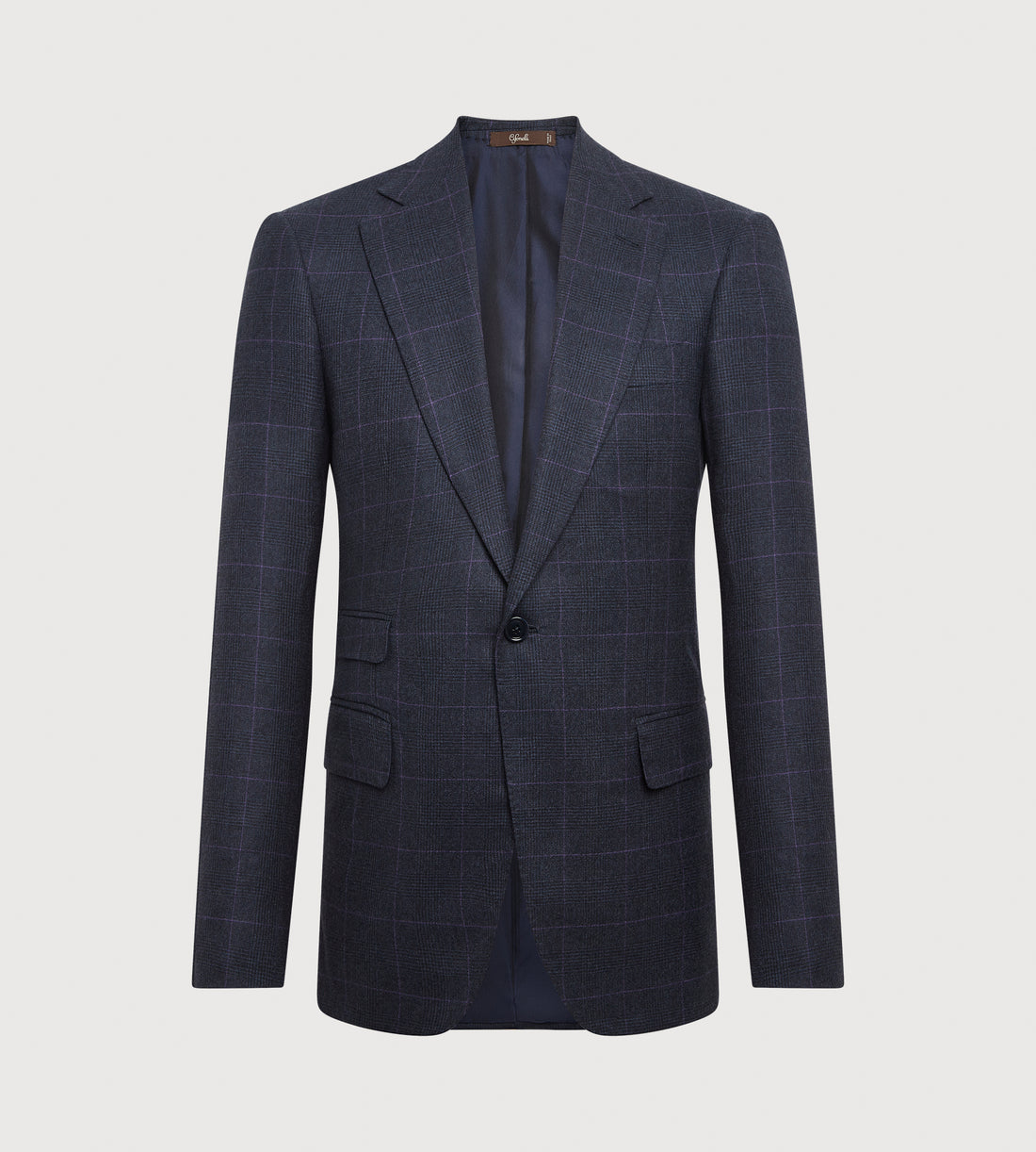 Costume 3 pièces bleu à motif Prince-de-Galles