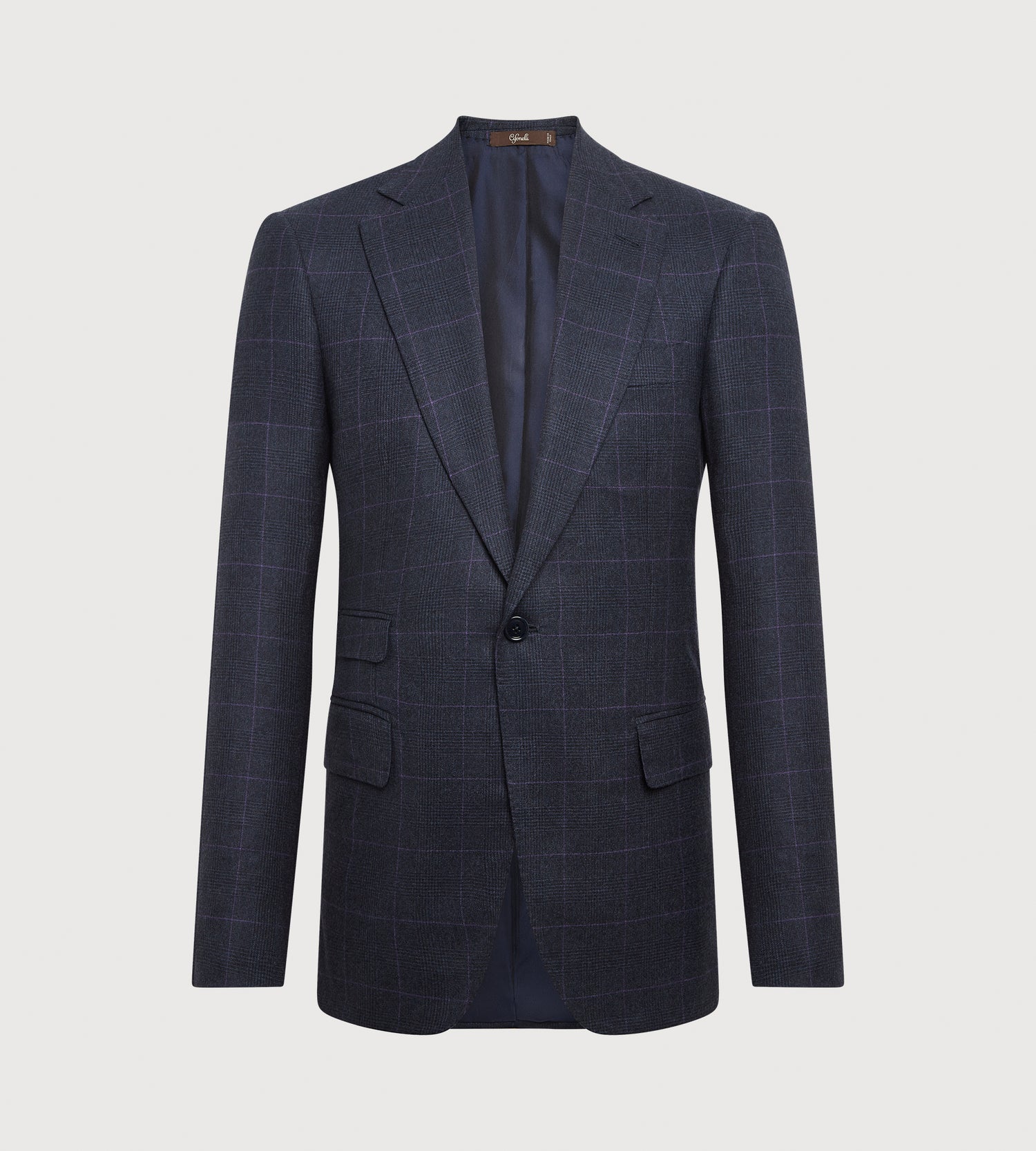 Costume 3 pièces bleu à motif Prince-de-Galles