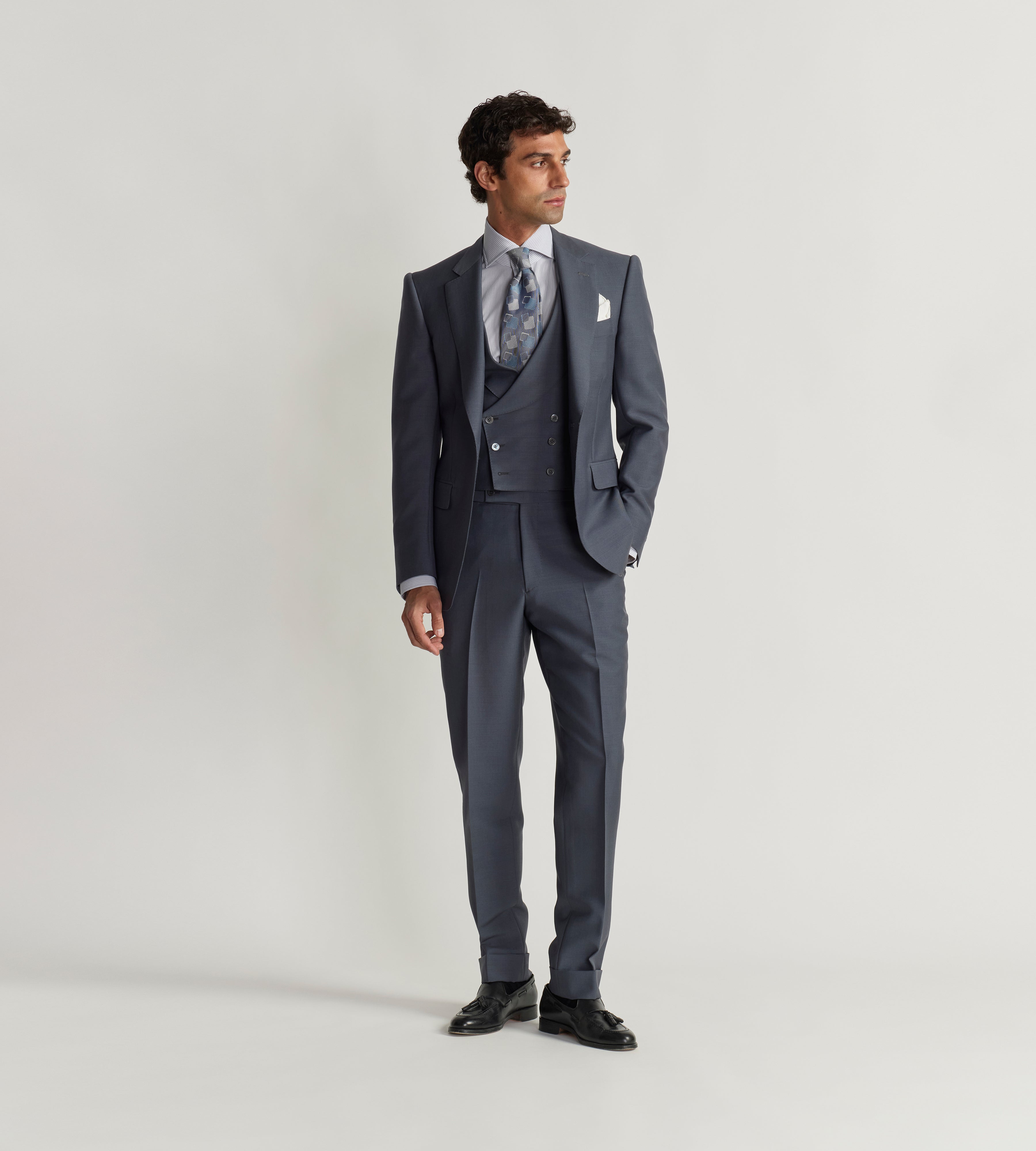 Costume trois pièces en laine infroissable