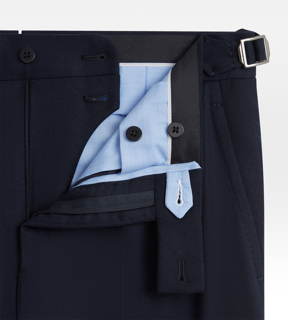 Pantalon en flanelle bleu marine