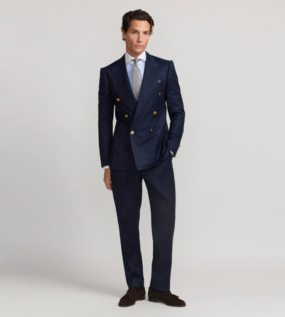Veste 6x1 en laine vierge bleu marine