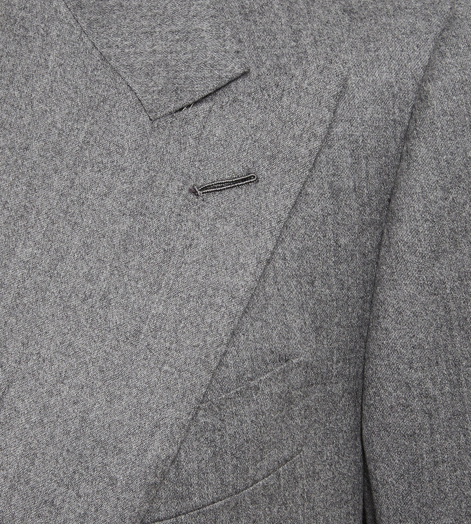 Costume croisé bas 6x1 gris clair en flanelle