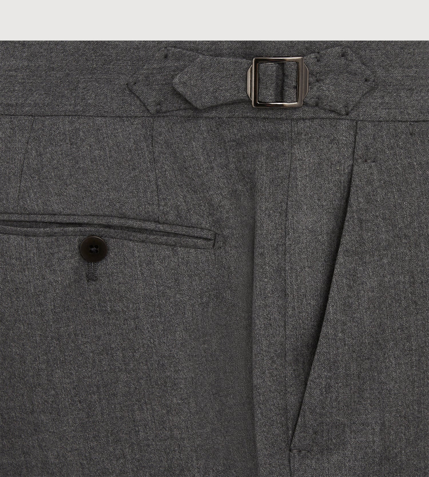 Costume croisé bas 6x1 gris clair en flanelle