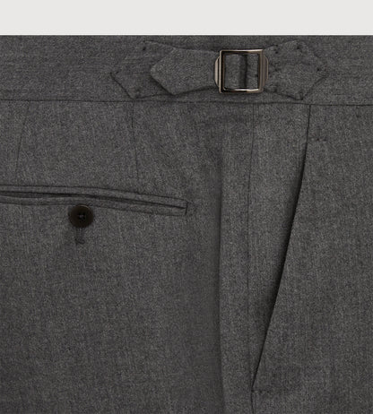 Costume croisé bas 6x1 gris clair en flanelle