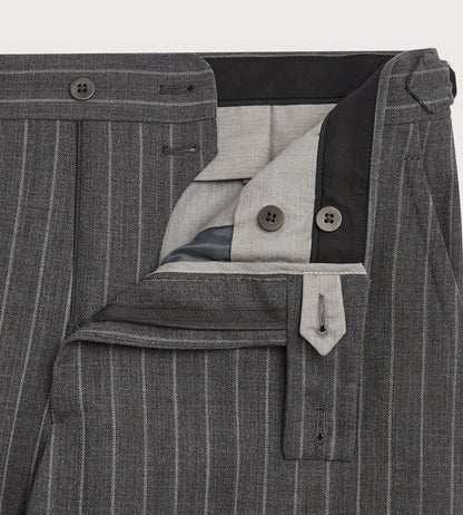 Costume en laine infroissable à rayures