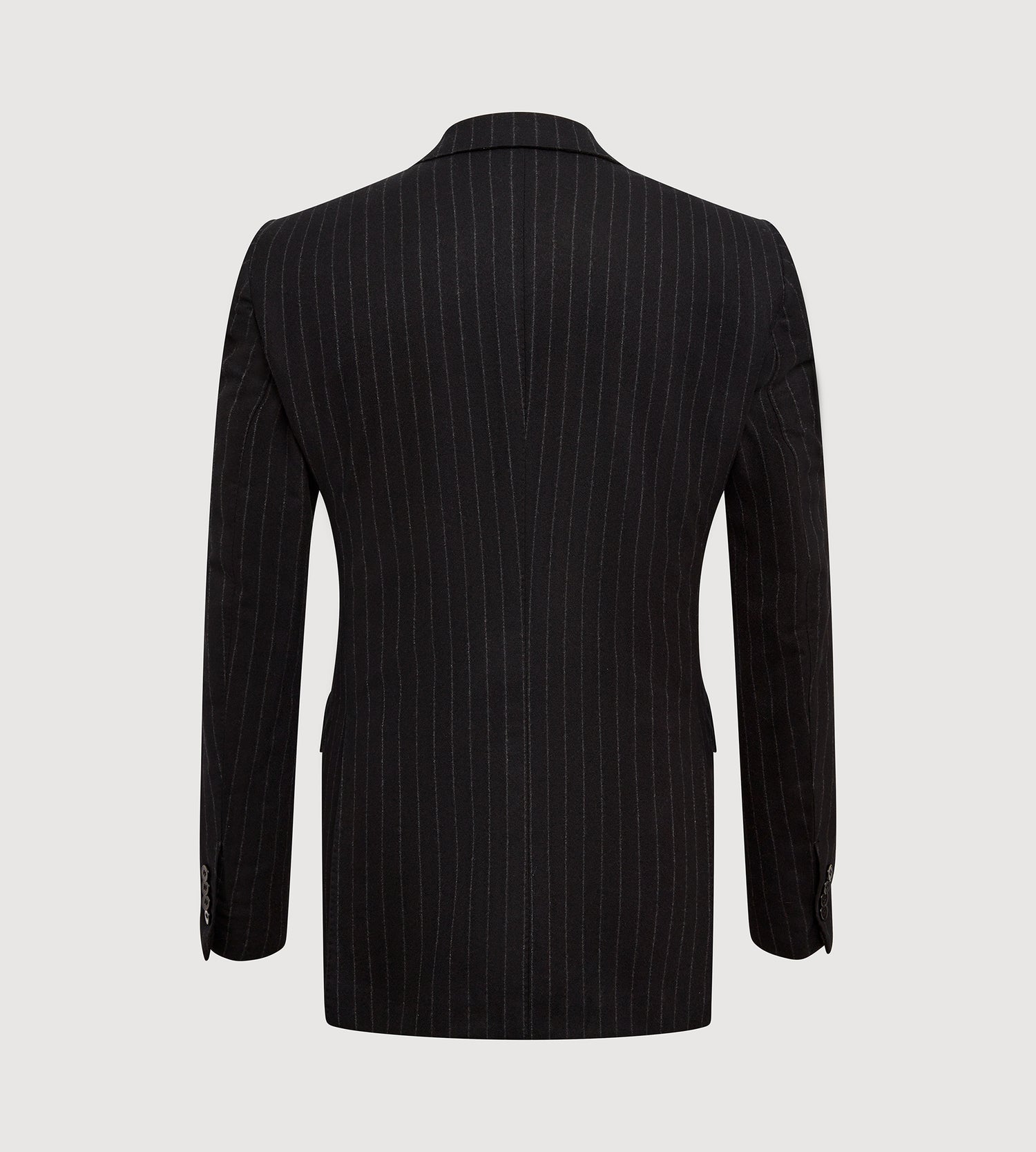 Costume à rayures en flanelle de laine noir