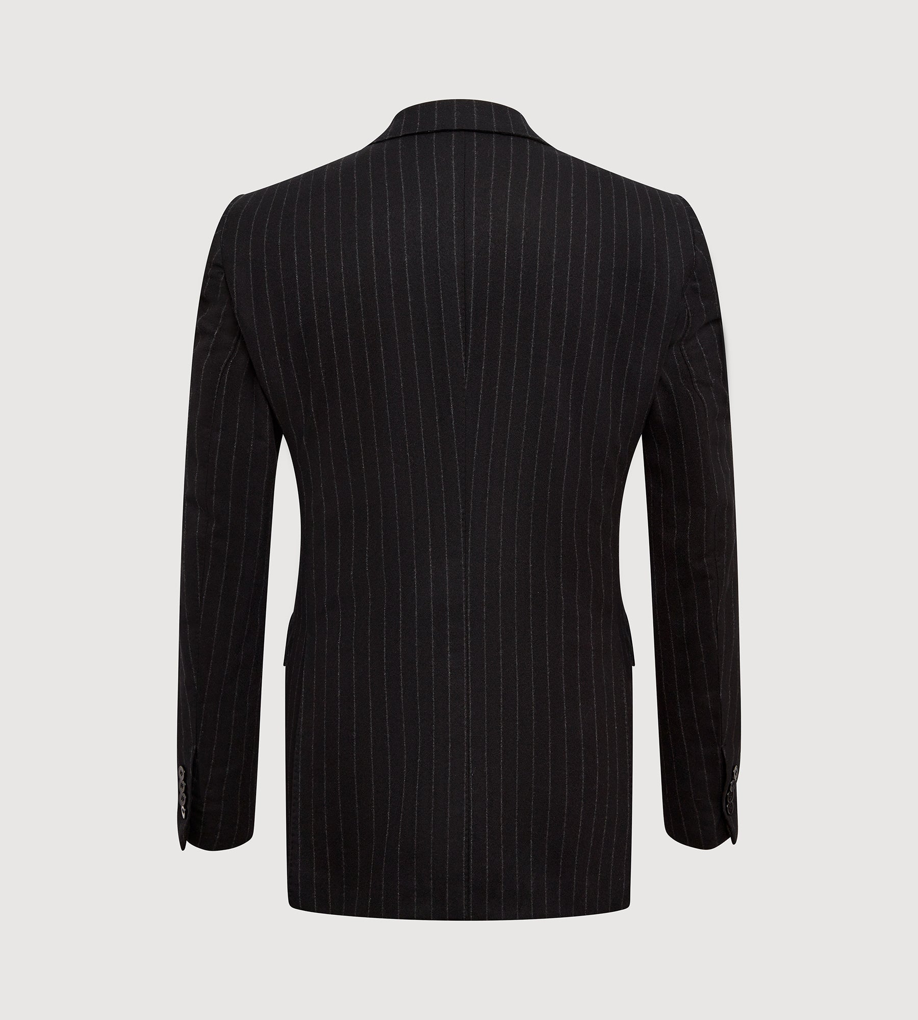 Costume à rayures en flanelle de laine noir