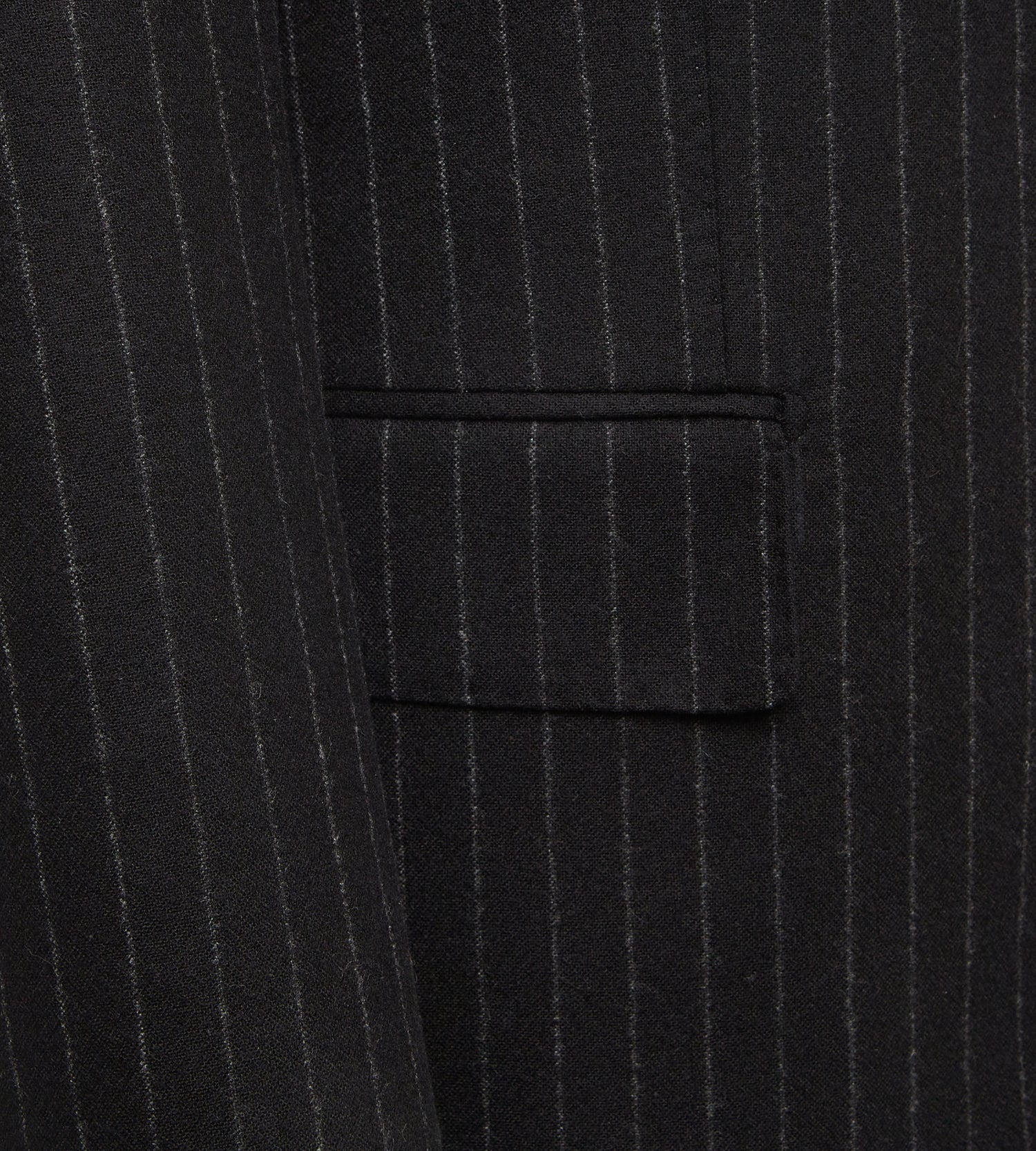 Costume à rayures en flanelle de laine noir