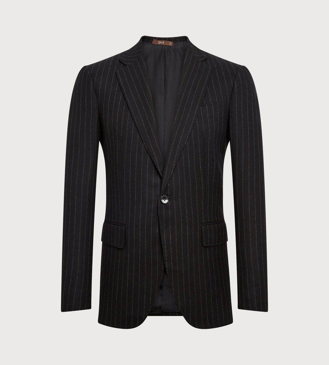 Costume à rayures en flanelle de laine noir