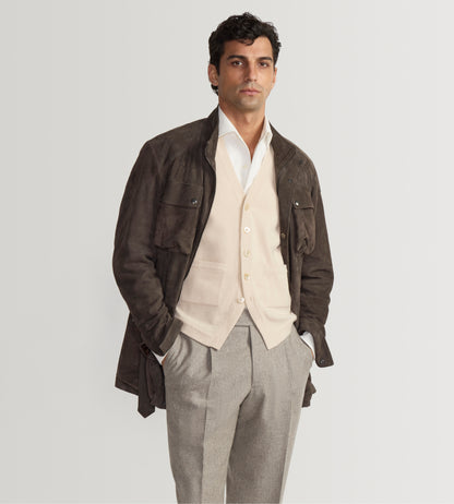 Gilet sans manche beige