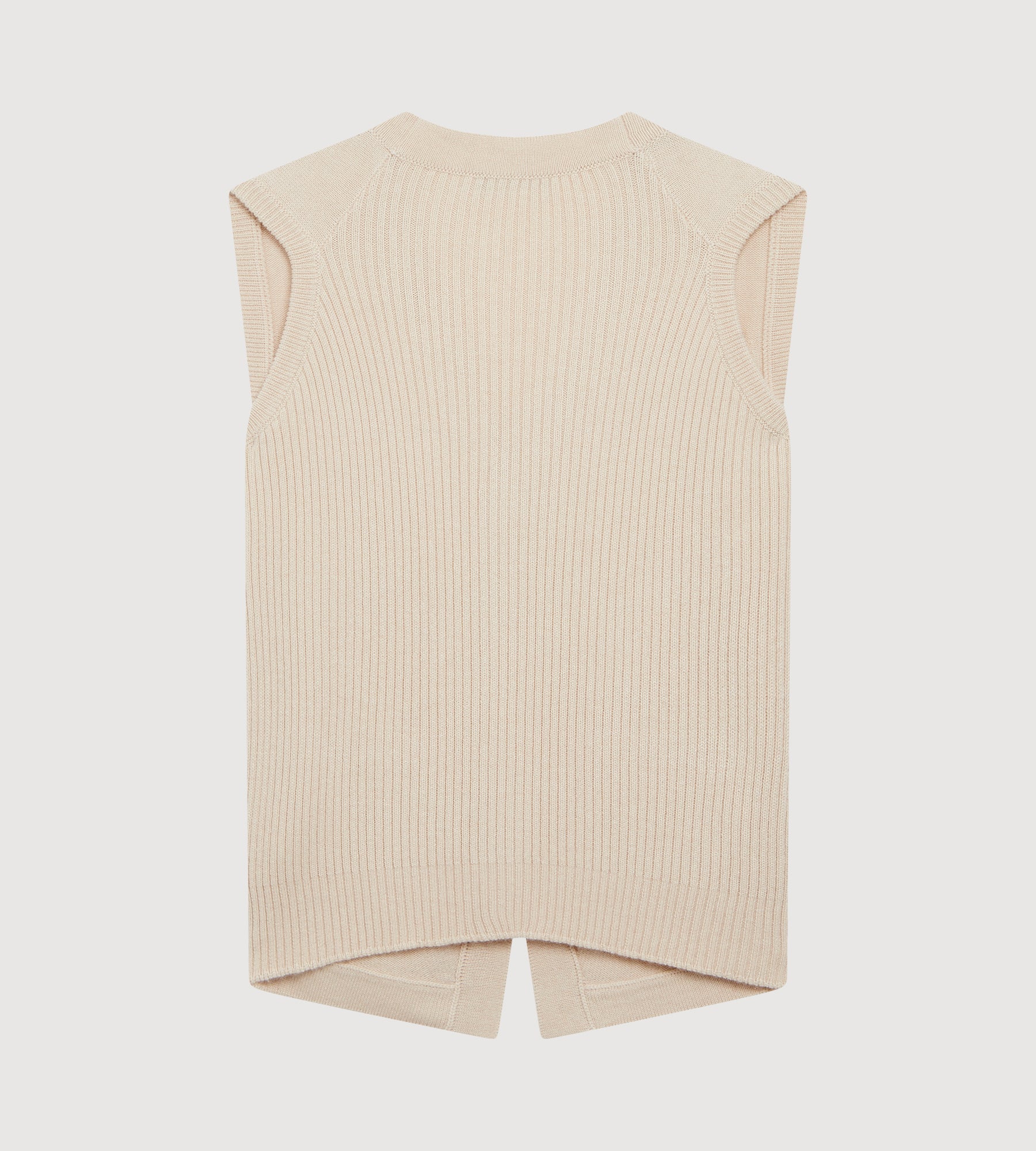 Gilet sans manche beige