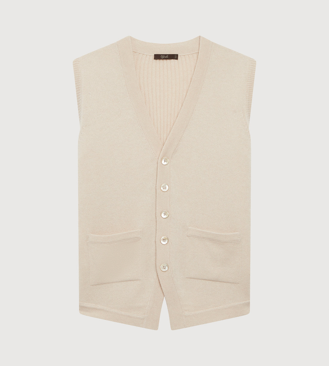 Gilet sans manche beige
