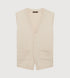 Gilet sans manche beige