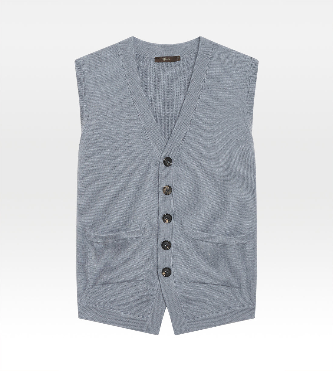 Gilet sans manche en cachemire gris