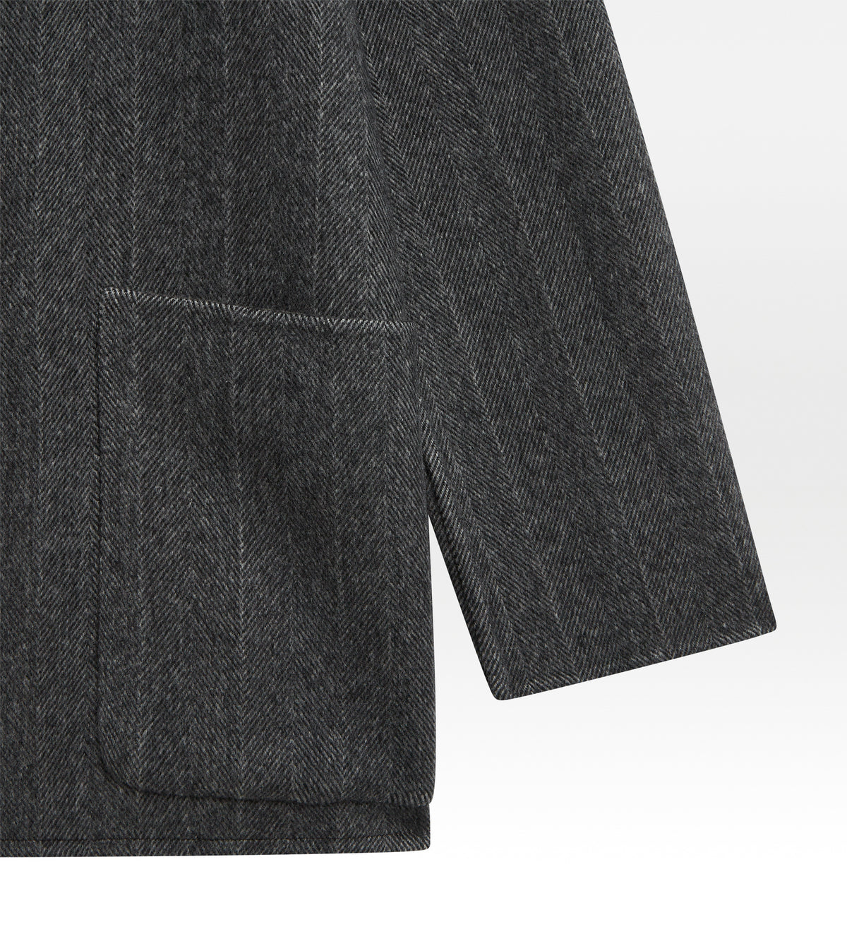 Manteau réversible en cachemire à motif chevrons