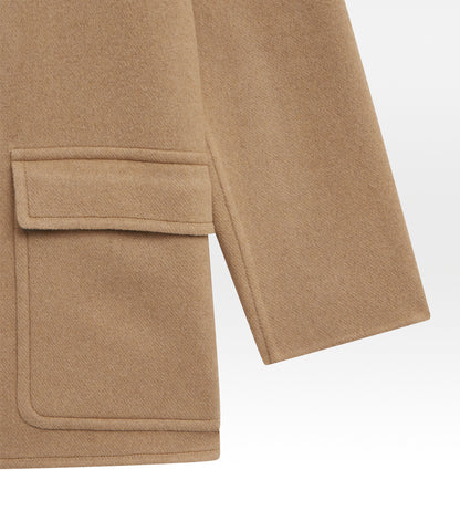 Manteau réversible en cachemire à motif chevrons
