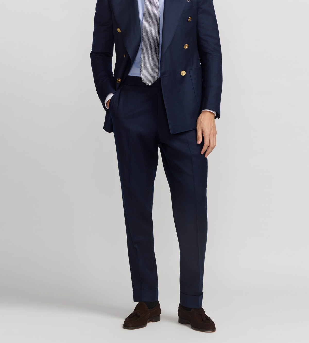 Pantalon en flanelle bleu marine