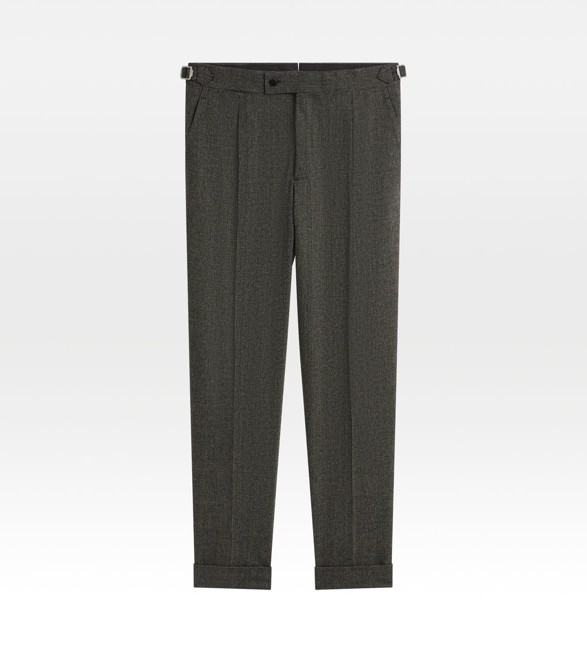 Costumes trois pièces en laine gris à motif caviar