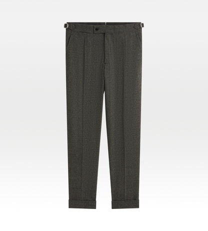 Costumes trois pièces en laine gris à motif caviar