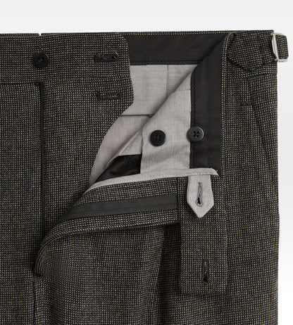 Costumes trois pièces en laine gris à motif caviar