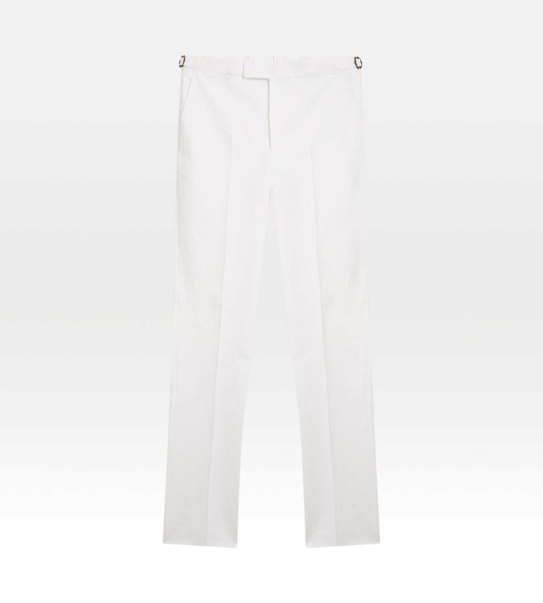 Pantalon sartorial en coton mélangé blanc