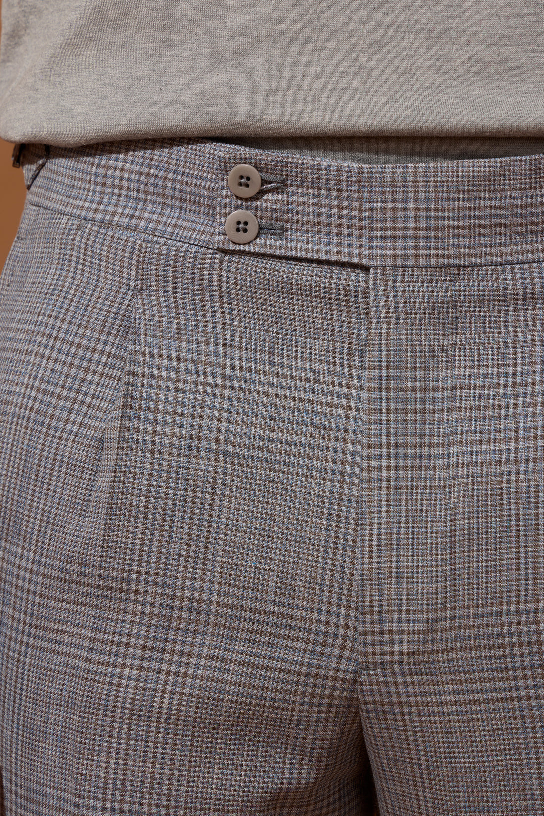 Pantalon à motif prince de Galles gris