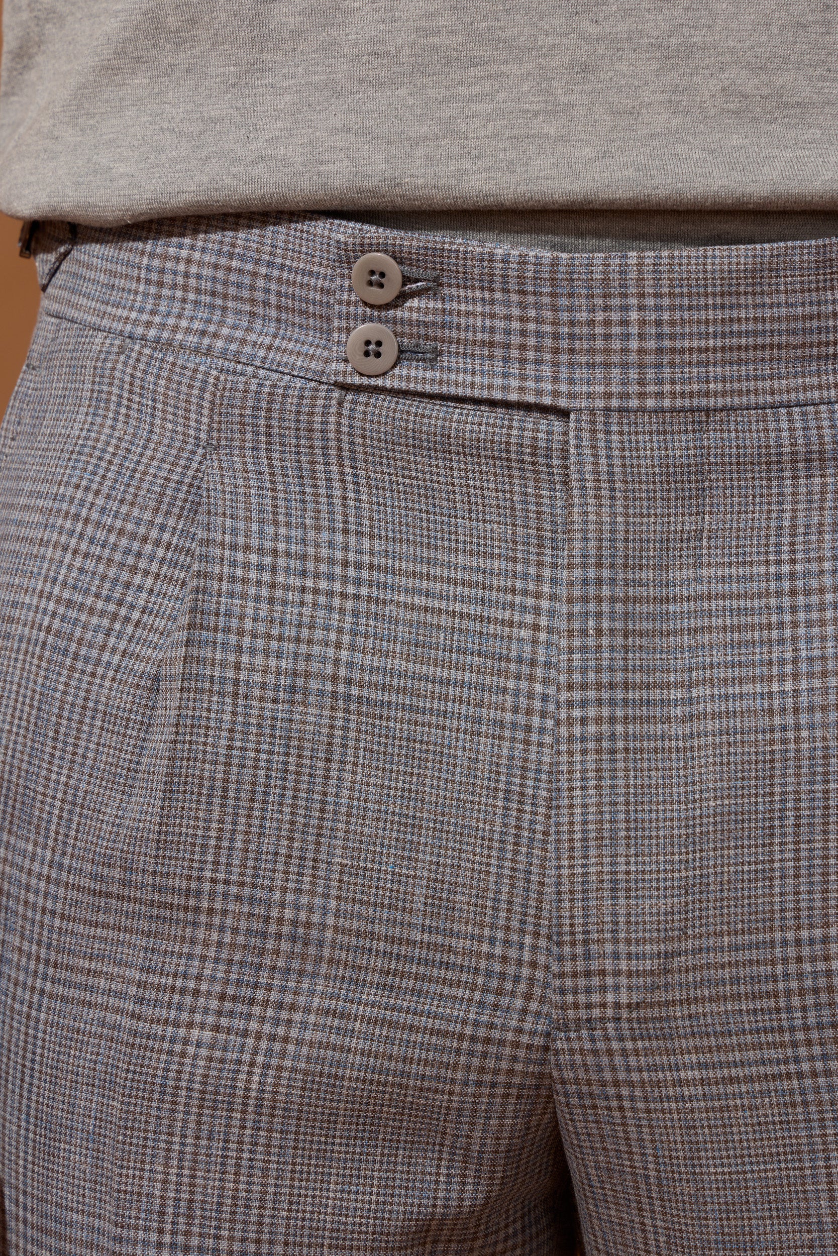 Pantalon à motif prince de Galles gris