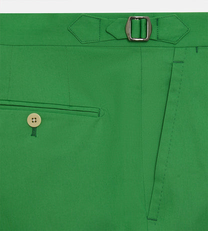 Pantalon classique en coton vert