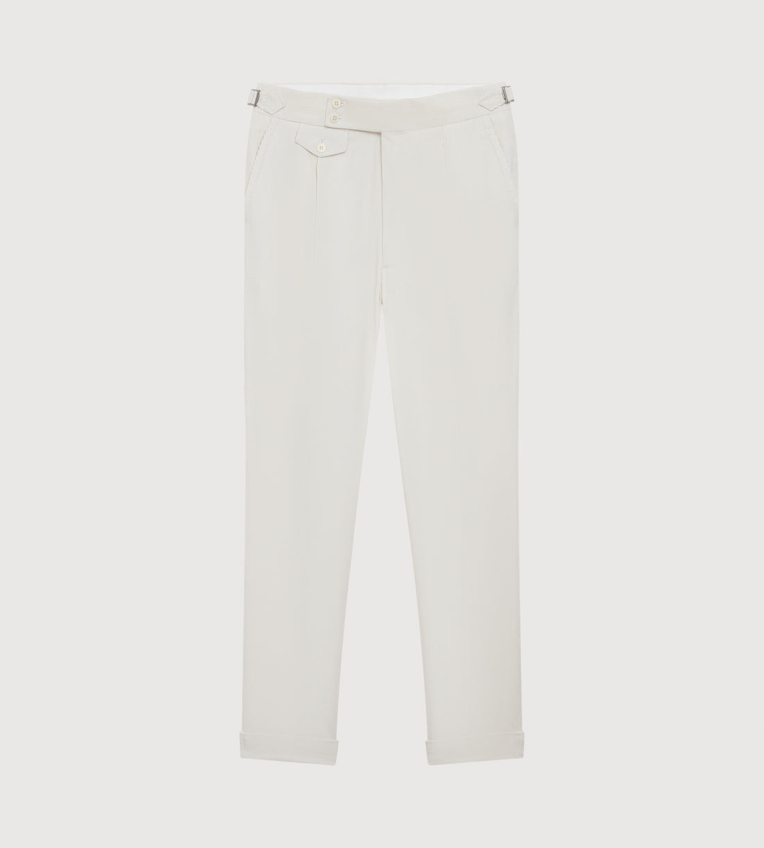 Pantalon en velours côtelé crème