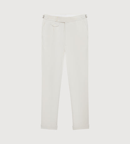 Pantalon en velours côtelé crème
