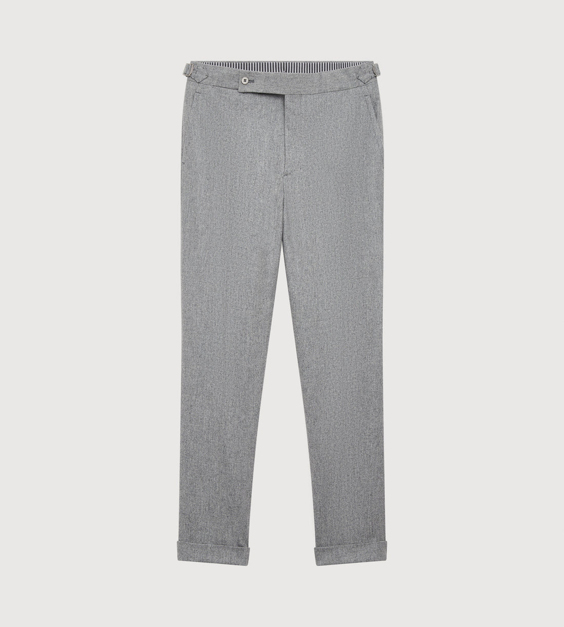 Pantalon en flanelle de laine gris clair