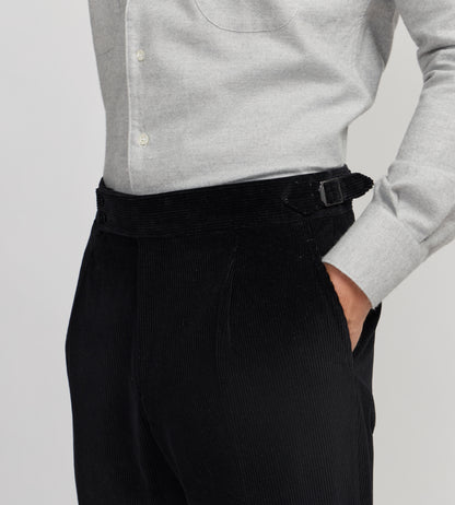 Pantalon en velours côtelé noir