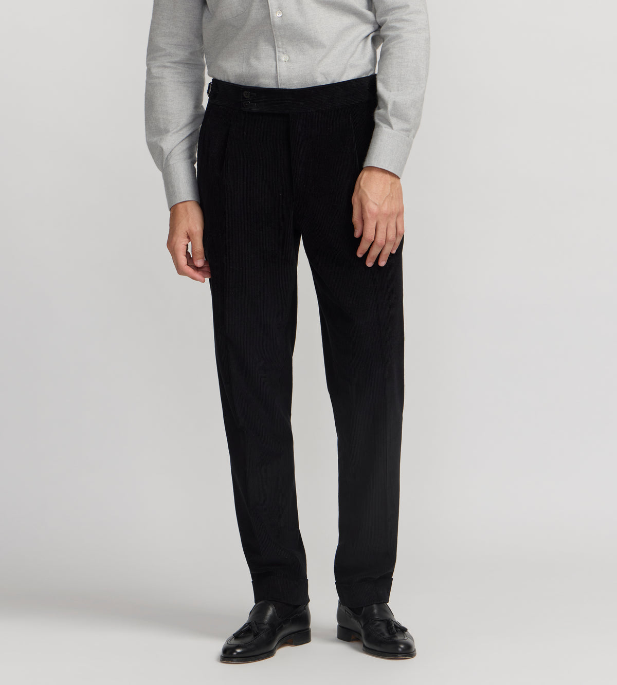 Pantalon en velours côtelé noir