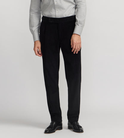 Pantalon en velours côtelé noir