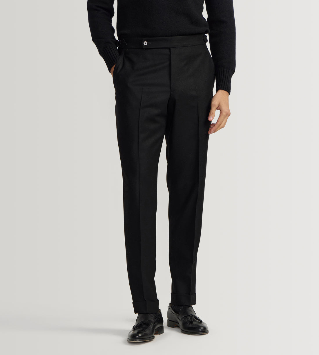 Pantalon en flanelle de laine noir