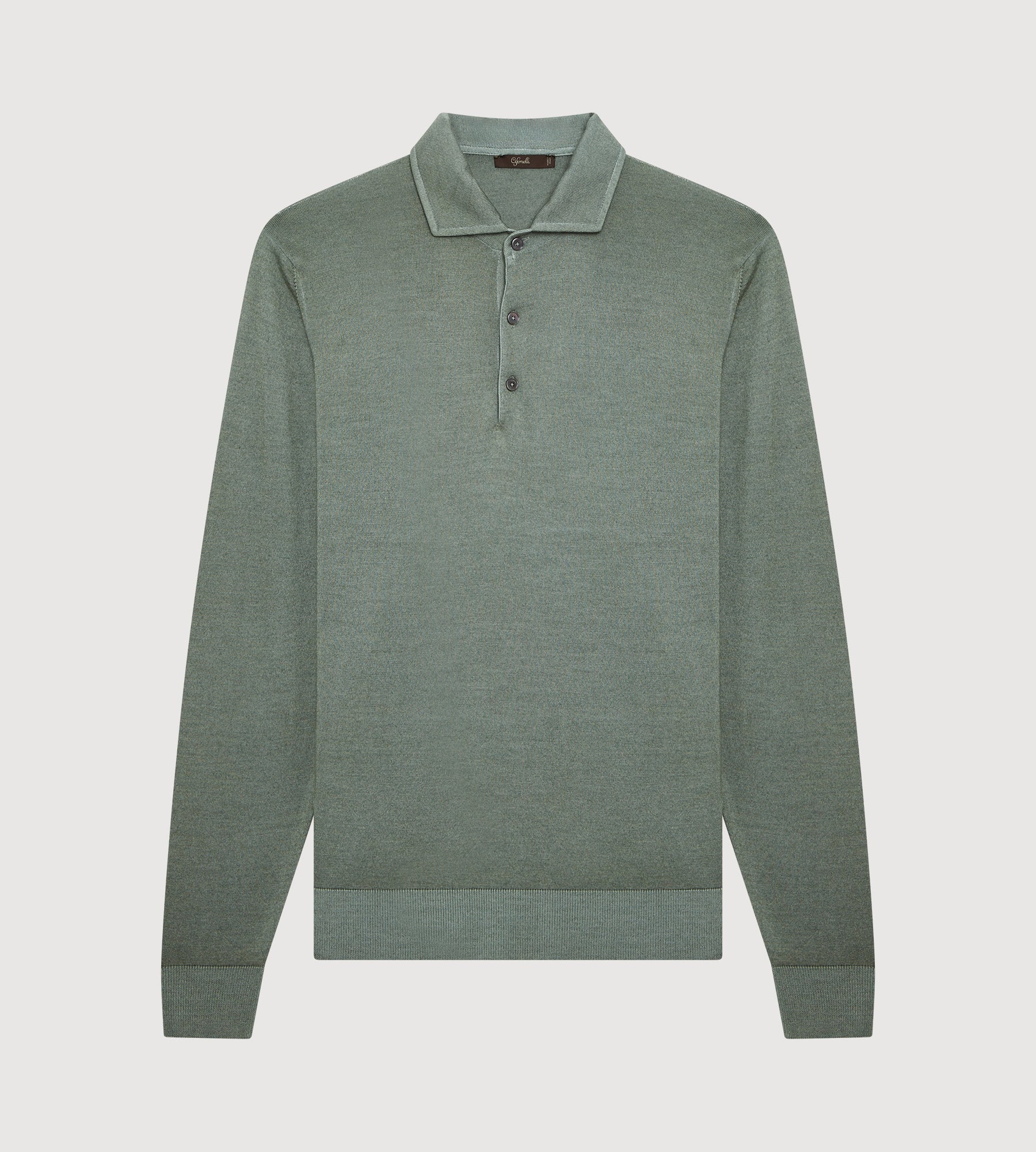 Polo vert en laine &amp; cachemire