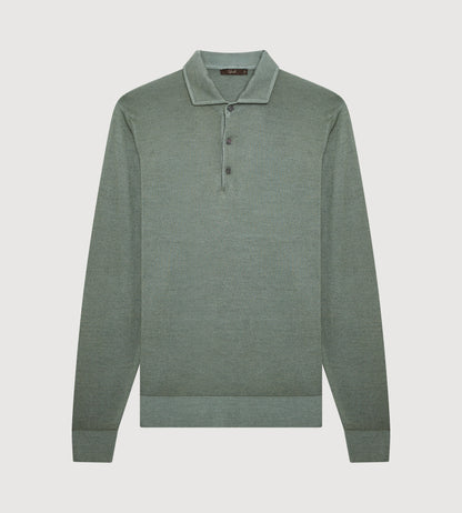 Polo vert en laine &amp; cachemire