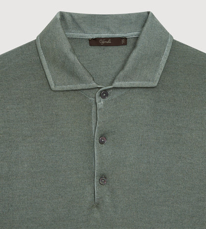 Polo vert en laine &amp; cachemire