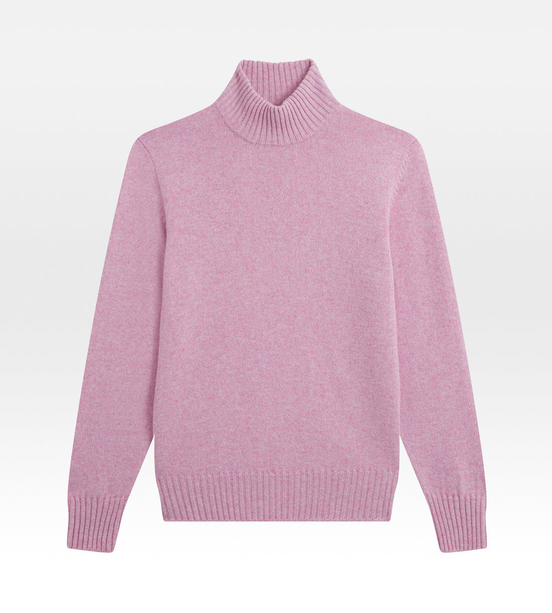 Maille à col dolce vita en cachemire rose