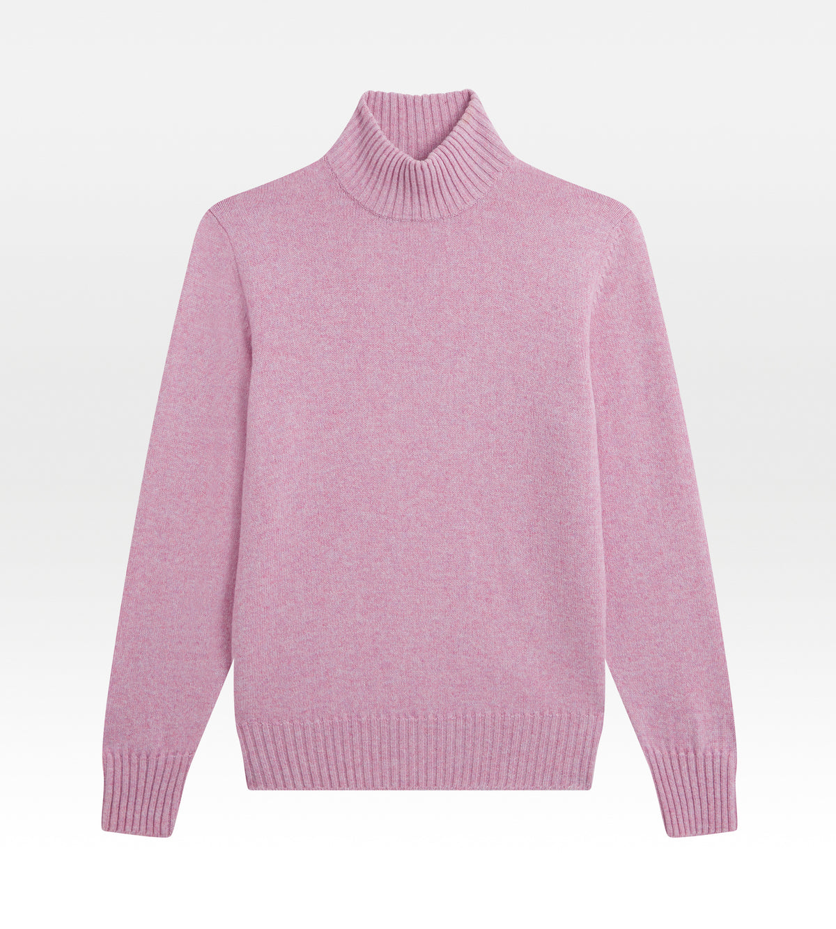 Maille à col dolce vita en cachemire rose