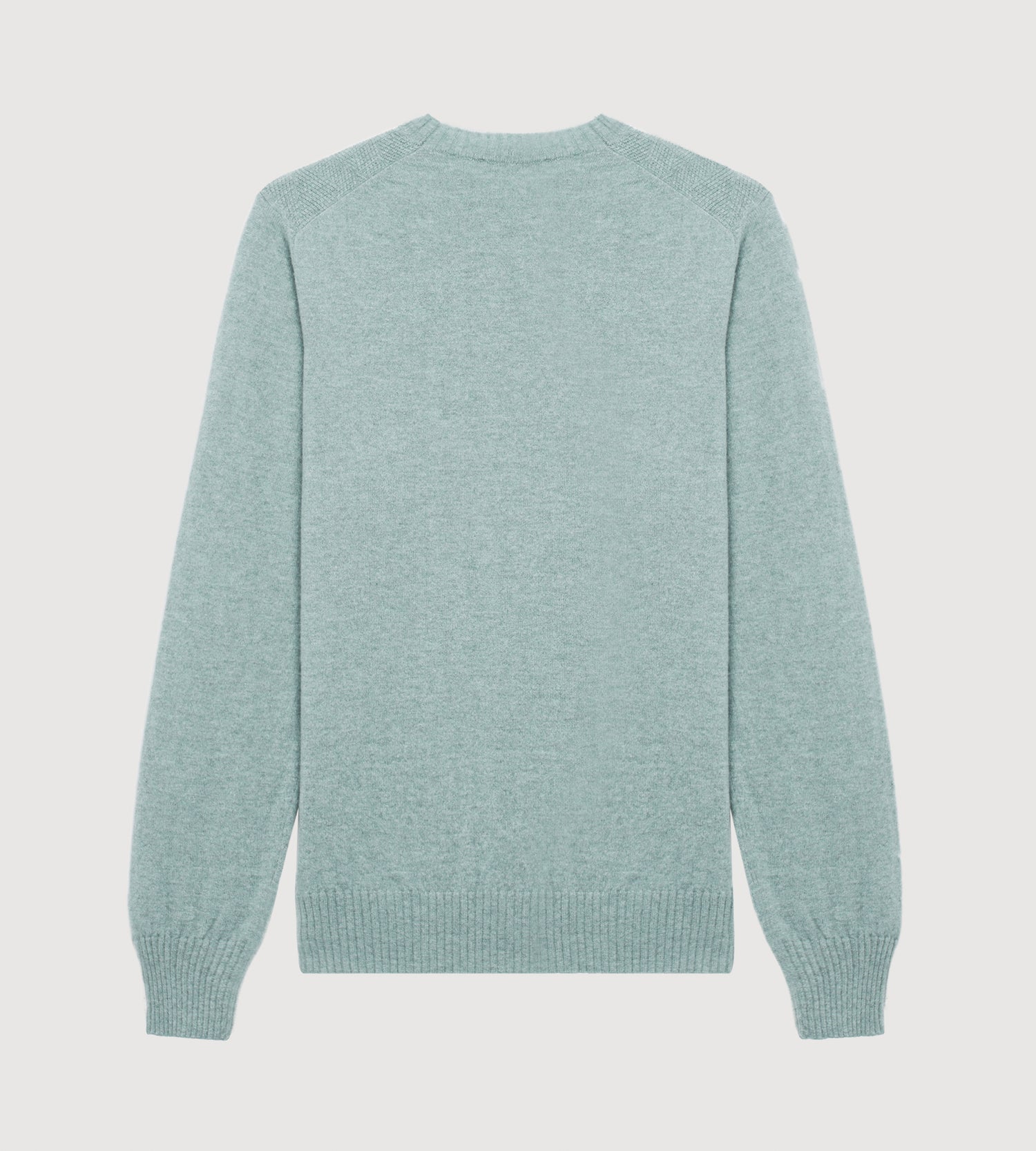 Pull à col rond vert clair en cachemire