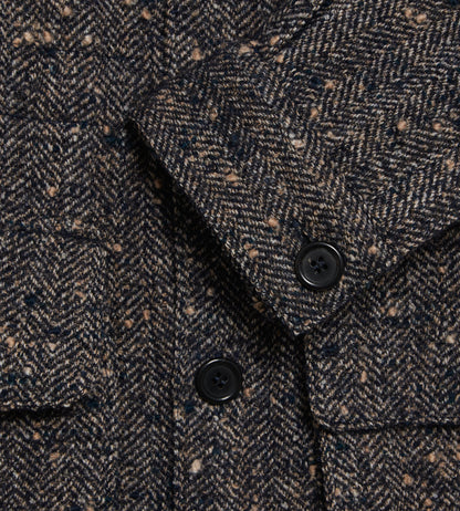 Teba safari in midnight blue and beige wool & cashmere