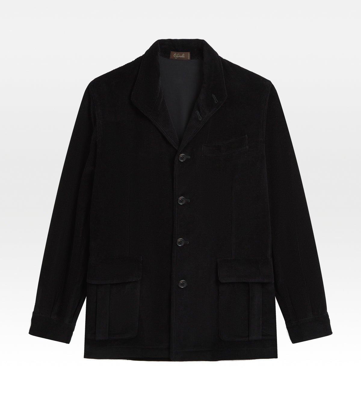 Veste Teba en velours côtelé noir