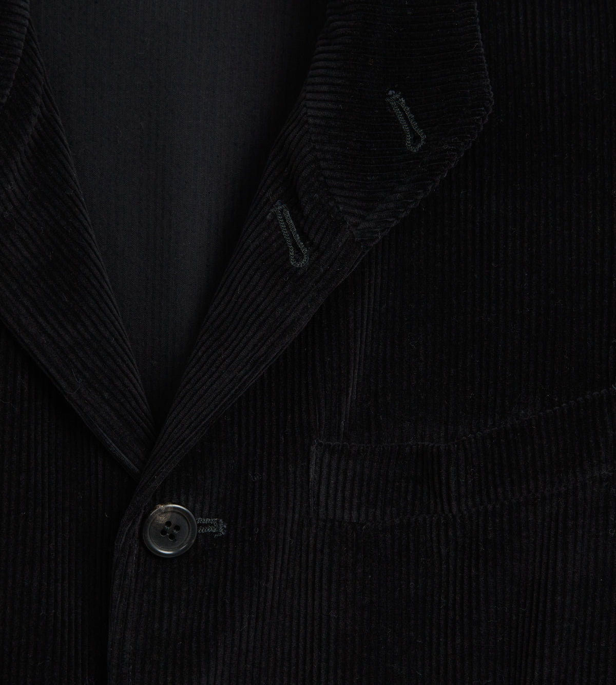 Veste Teba en velours côtelé noir