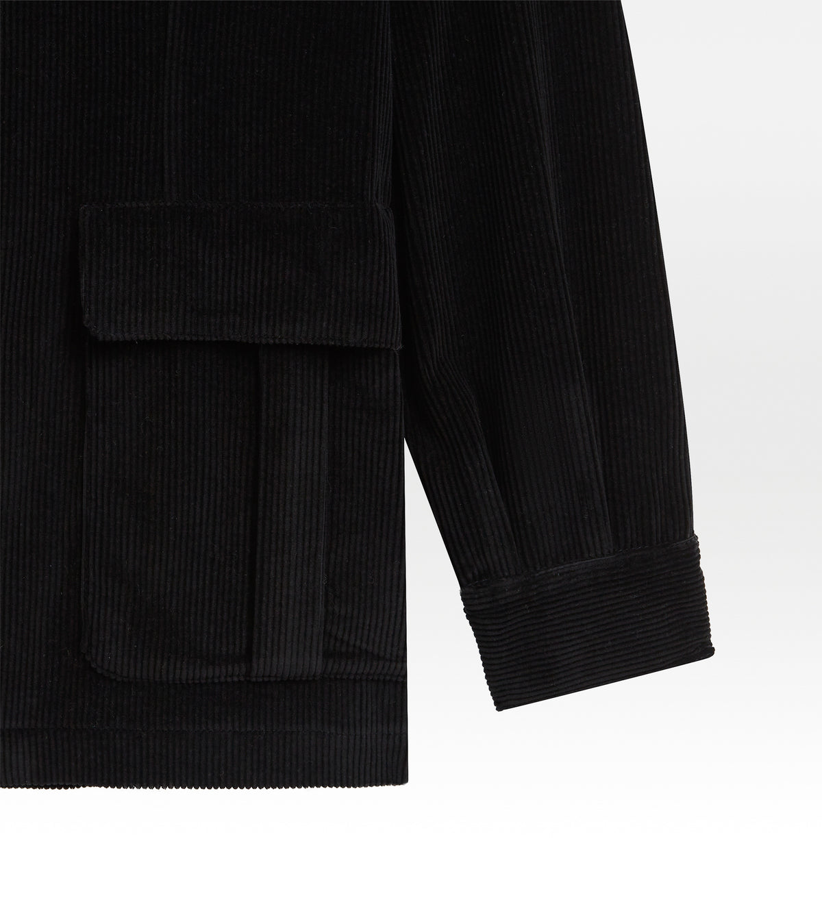 Veste Teba en velours côtelé noir