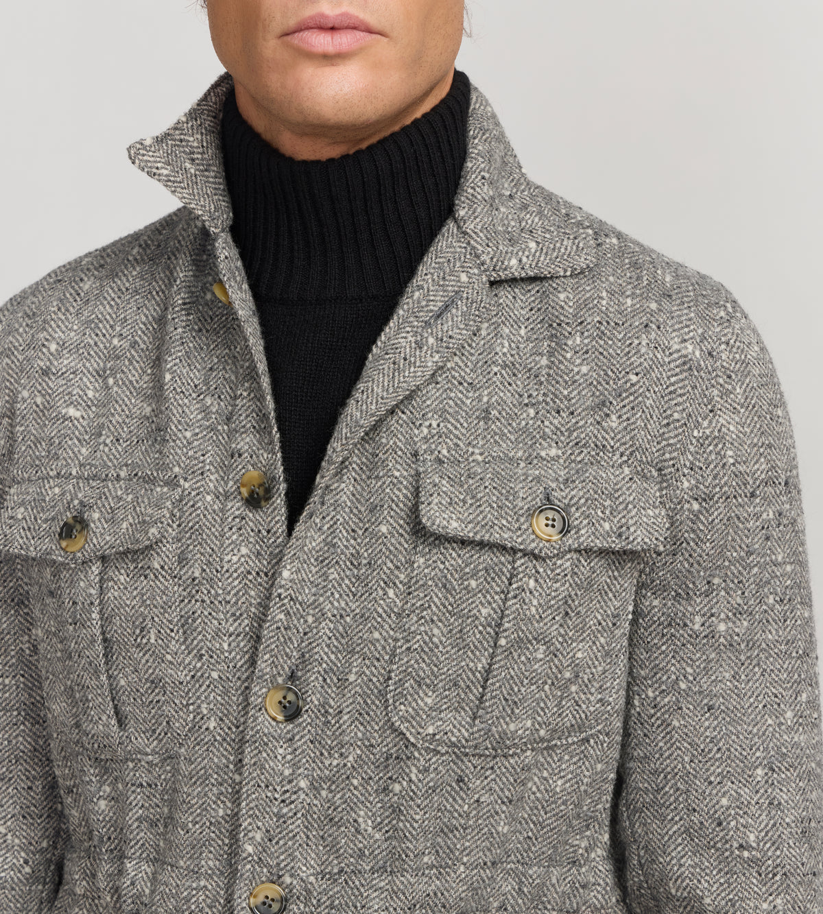 Veste Teba safari en laine mélangée