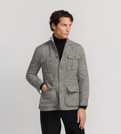 Veste Teba safari en laine mélangée