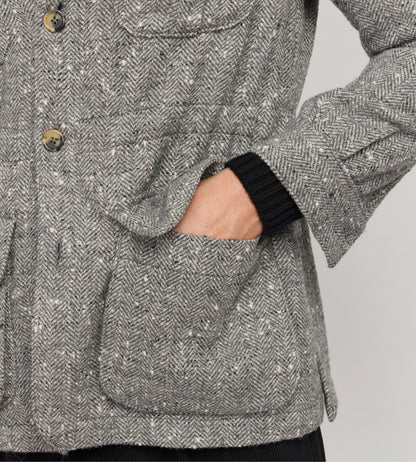 Veste Teba safari en laine mélangée
