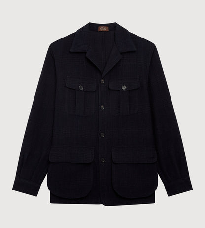 Teba safari en laine &amp; coton bleu marine